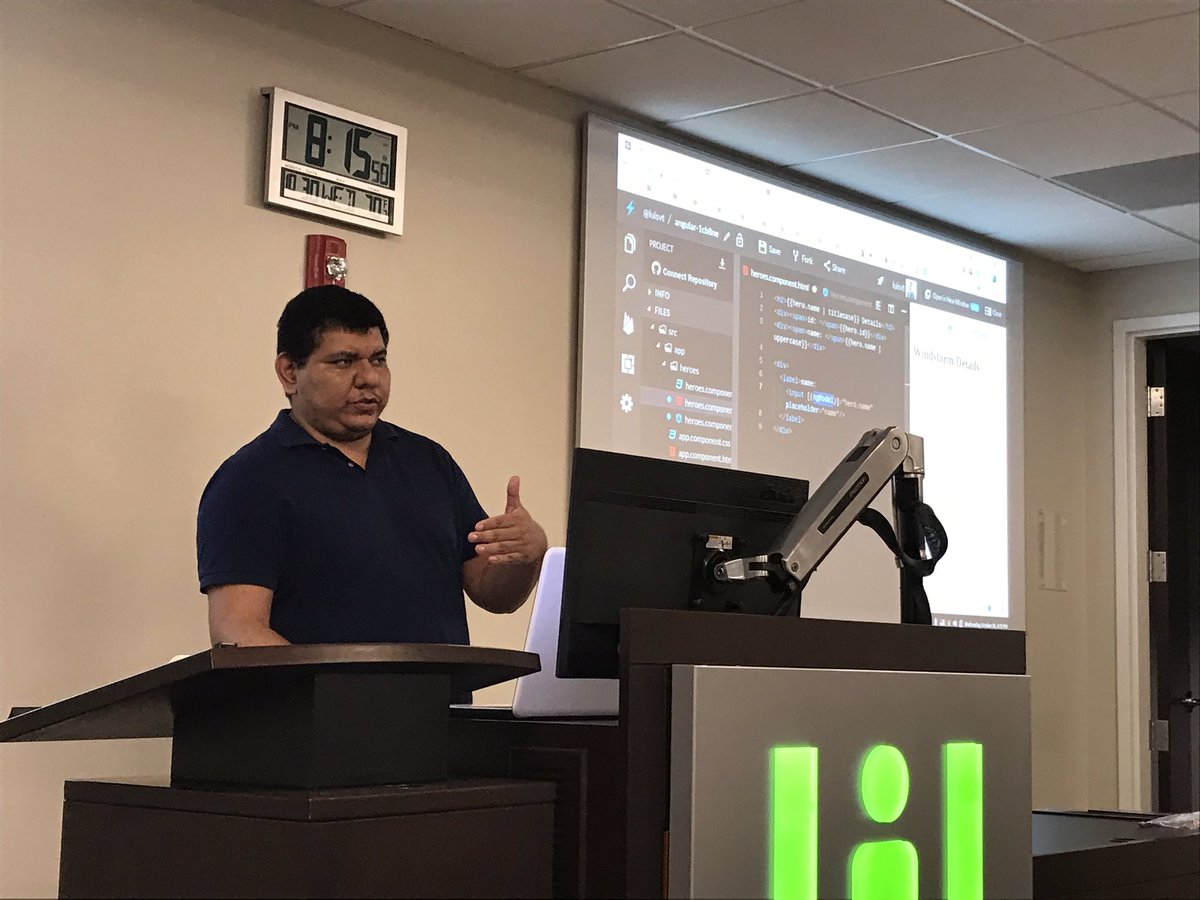 CodeForBroward's tweet photo. Special thanks to Luis for leading intro to @angular! If you missed it, check the tutorial here: https://t.co/l9WgmhxQ8t
We also used https://t.co/yF3U3mlBYD for easy building, great tool! @stackblitz #angular #civictech #code #opendata #codeforftl https://t.co/GD9t4ynWik