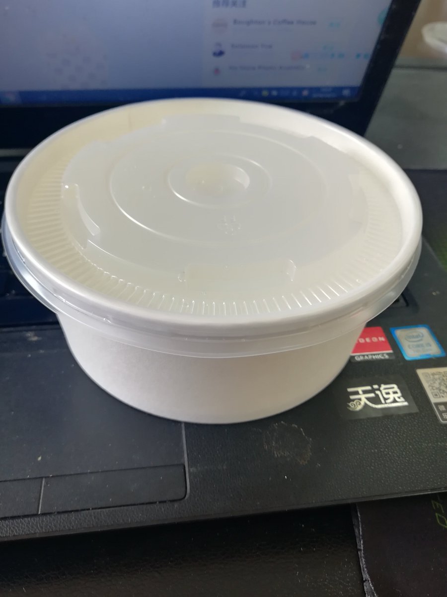 risoncup's tweet image. paper bowl for hot soup/ no leacking/can be microwave/with pp lid in dutted air hole /500cc/700c/1000cc/mouth 150mm /new design/new produts 👍🤝😂👏👏  contact me by mail sales@nbrisoncup.com ,Mr,Andy