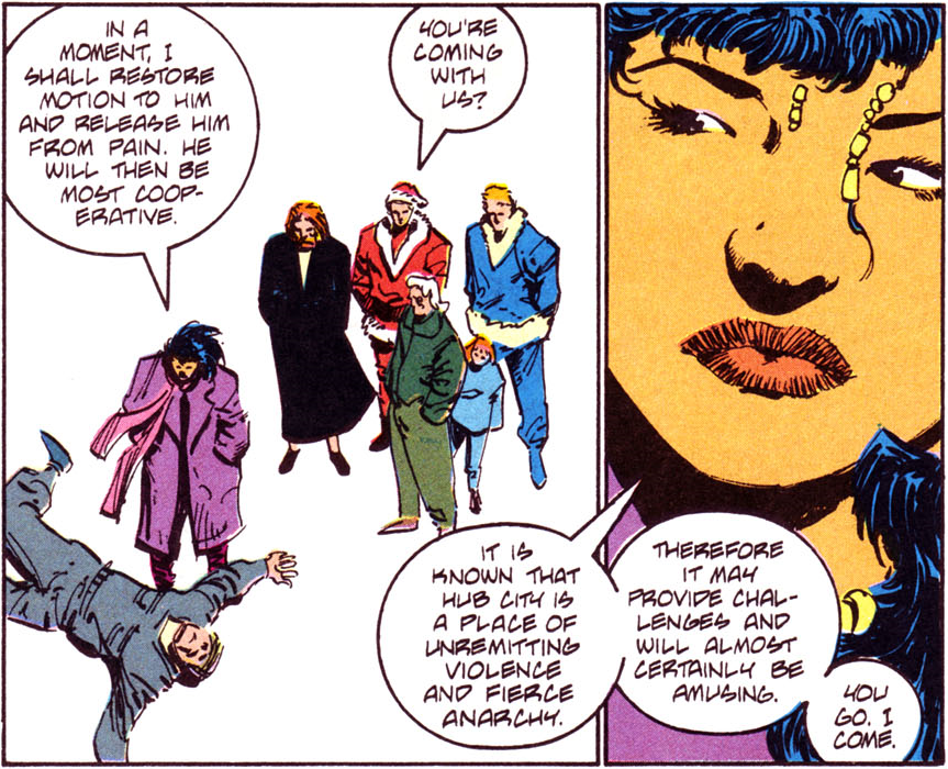 And that doesn't change. Literally right up until the last issue of the regular series, Shiva's motivation is still the same. It's not one born of necessity or obsession. It's just what she does, for no other reason other than that.But here's where I maybe get a bit prejudiced.