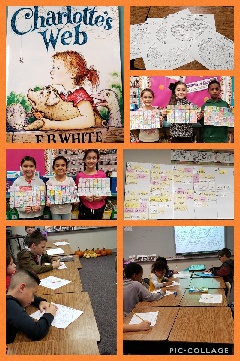rey_candace's tweet image. Just finished our Charlotte's Web Unit this week! We read the book, made story quilts, watched the movie, &amp;amp; used venn diagrams to compare the two!

#storyquiltwinners #somuchfun
#learningindifferentways
@WriteSnyder @Jordan_Jaguars @JordanJaguars1 @EcisdElar