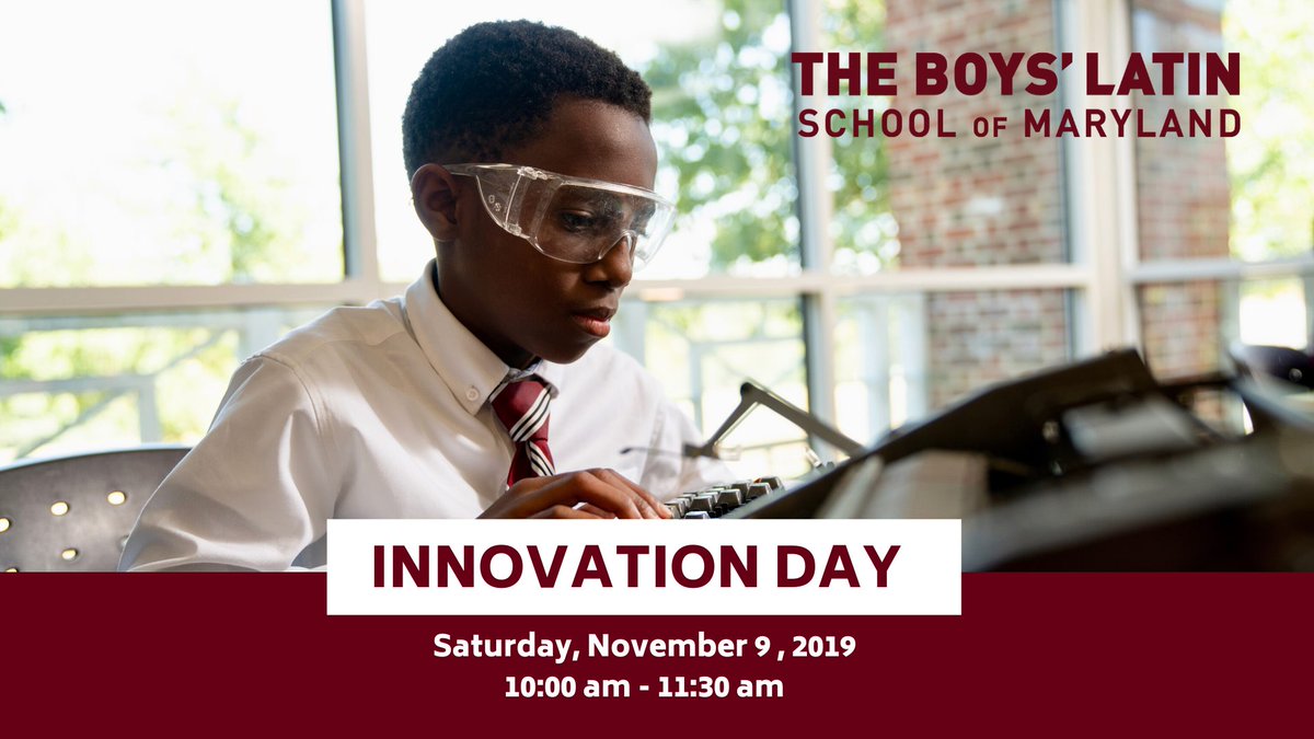 BoysLatinSchool's tweet photo. Boys in grades 3-8 join us for our Innovation Day! Engage in real-world problem-solving activities, working with experienced faculty and members of our world champion robotics team. Register today! #BoysLatin #BLRobotics #EQV https://t.co/SKcfsQaIg7 https://t.co/2DUPpvXtOM