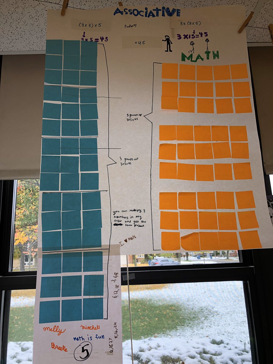 lisalmariani's tweet image. Associative Property Post-It Posters @EdisonD205  #igniteD205 #sameproduct #movetheparentheses