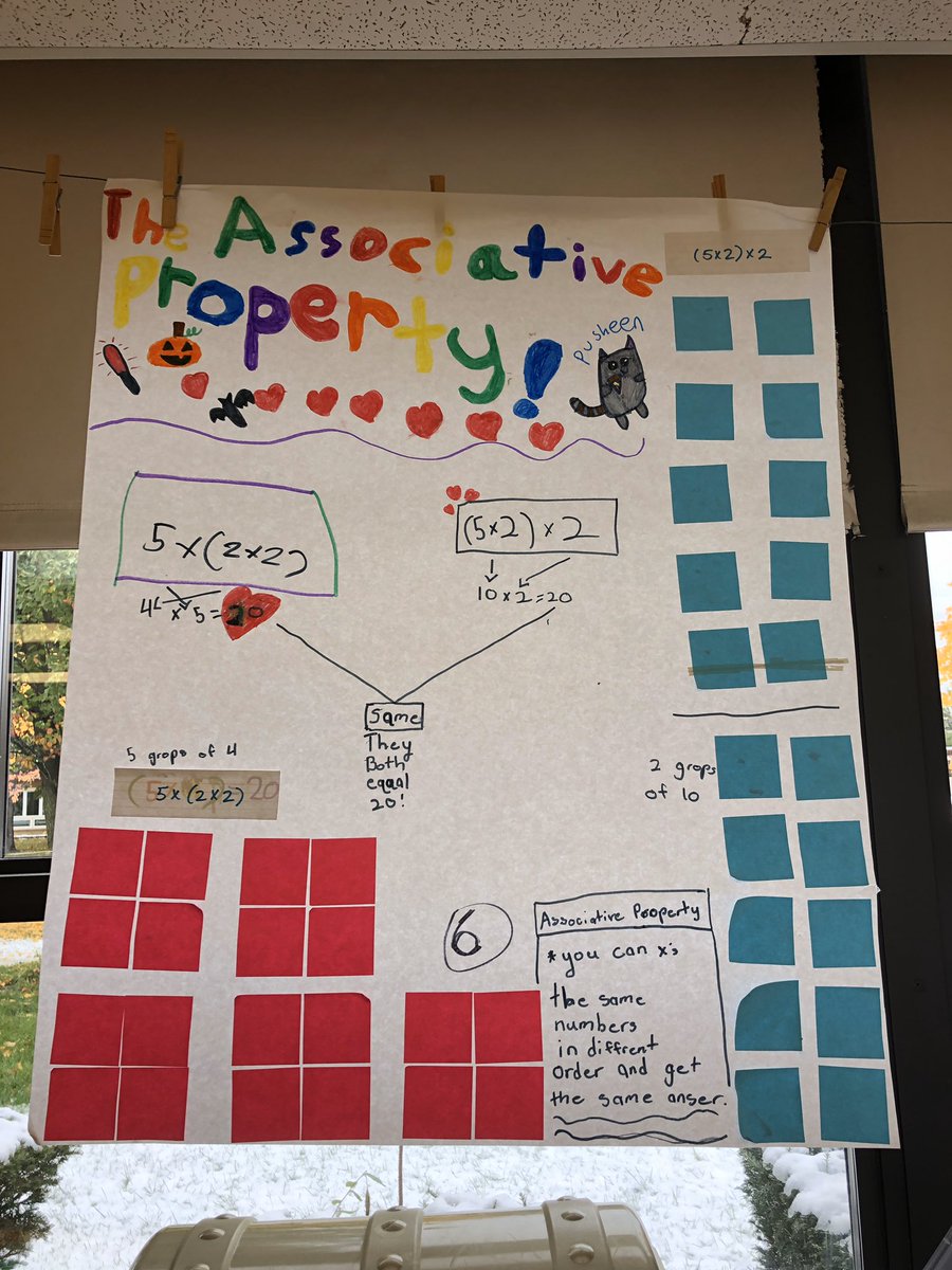 lisalmariani's tweet image. Associative Property Post-It Posters @EdisonD205  #igniteD205 #sameproduct #movetheparentheses