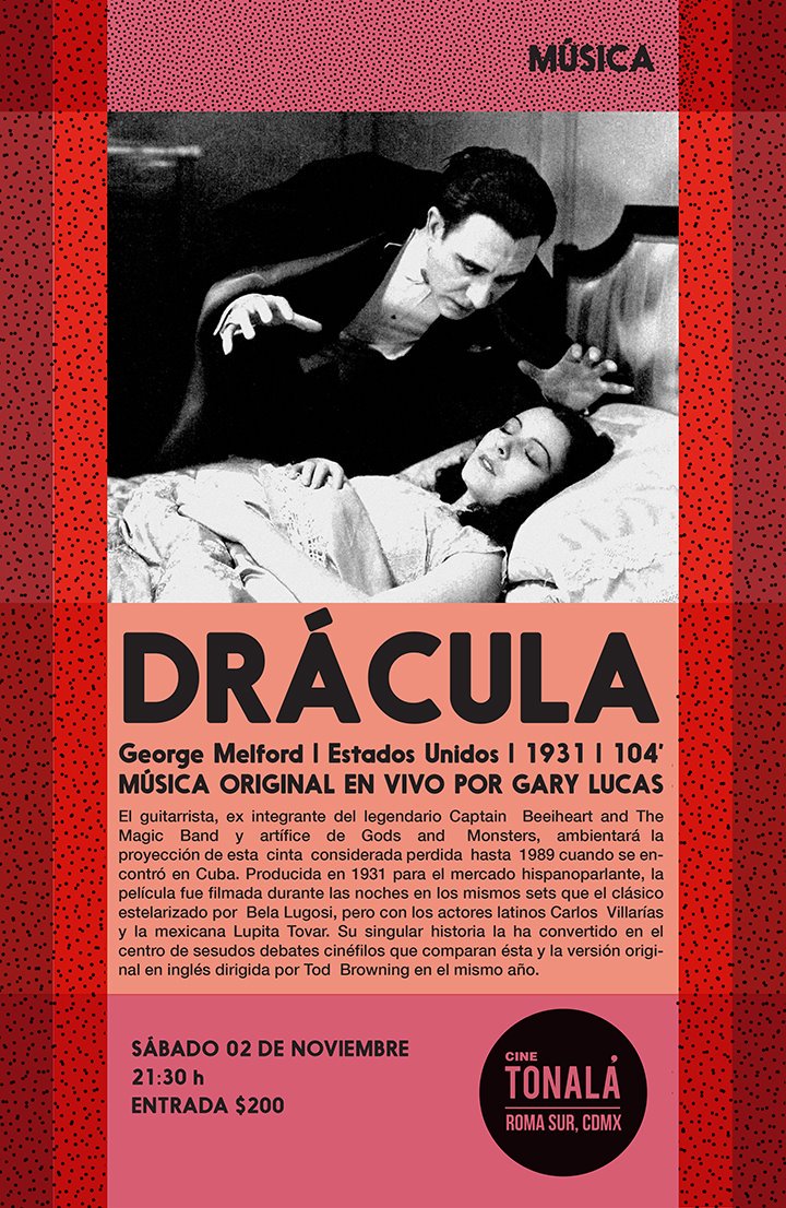 IndependentRec's tweet photo. @GaryLucas Uno de los MEJORES GUITARRISTAS de los últimos tiempos regresa a #CDMX y 1a vez en #Cuernavaca con 2 SHOWS EN VIVO para #DiaDeMuertos: 02 y 03 Noviembre @cinetonala
 y @CCTeopanzolco, respectivamente. IMPERDIBLE #Cinéfilos #Drácula #CineMudo #CineyConcierto https://t.co/YMwj40C0zd