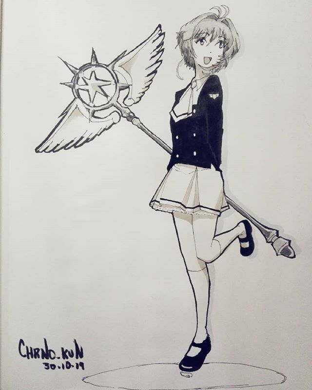 Chrno_kun's tweet photo. Catch you catch me
.
.
.
#Inktober #Inktober2019 #Catch #InktoberDay30 #CardCaptorSakura #CLAMP #Sakura #CuiloaInk #Copic #CopicSketch #Molotow #MolotowMarkers #PentelBrushPen #MicronPen #Sketching #Drawing #Inking #Painting https://t.co/s2PPHRqYOd https://t.co/0GXLVetdoG