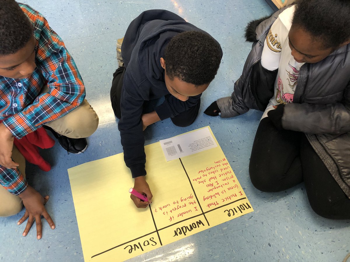 MrsTowleMCES's tweet photo. Today, we noticed and wondered about numberless word problems when learning volume 🧠 💯 the students couldn’t wait to be revealed the numbers! @NTES_BCPS https://t.co/JQnFouSxiR