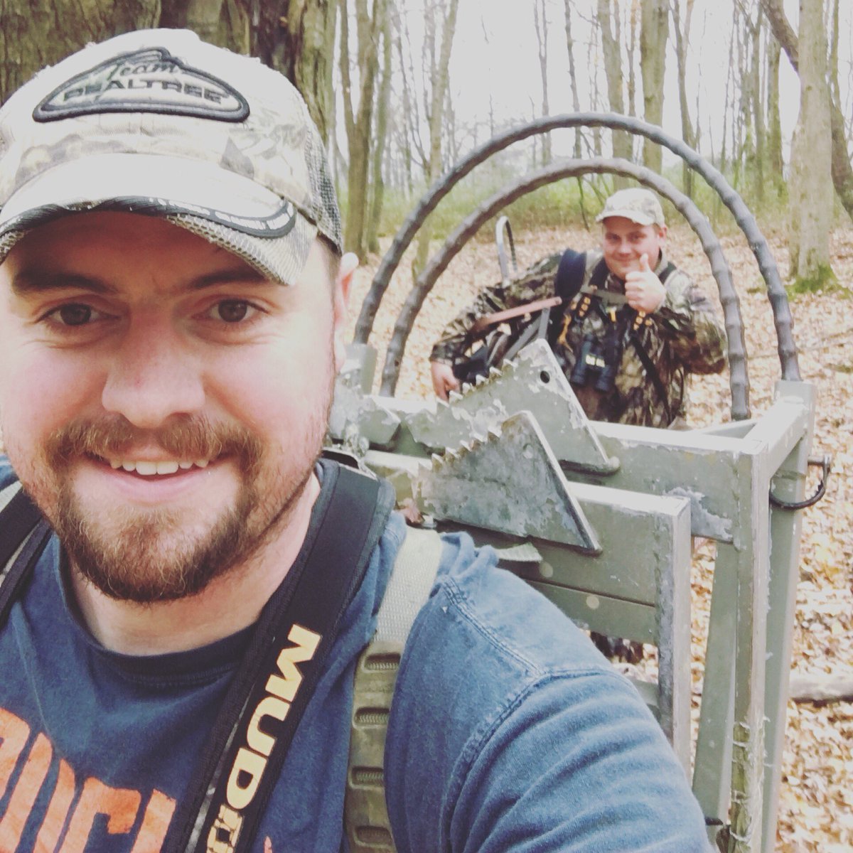 DeerHunterFan's tweet photo. Good hunt tonight two buck and one was after a doe.  Just needed more inches on their head!!! Thanks @motocrossjj21 for filming! I’m a #deerhunterfan https://t.co/wHo9FNj4qx