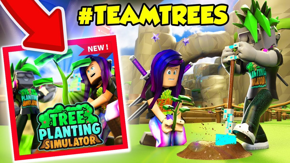 Terabrite Games On Twitter Making A Roblox Game To Help Mrbeastyt Plant 20 000 000 Trees Roblox Tree Planting Simulator Teamtrees Https T Co Xcn2ncqiuk Https T Co 01jkviwh7z - tree planting simulator codes roblox