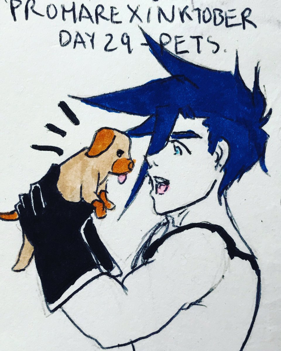 redsodablood's tweet photo. #PromareInktober Day 29 - Pets 🐶 https://t.co/kdW3VQQqrN