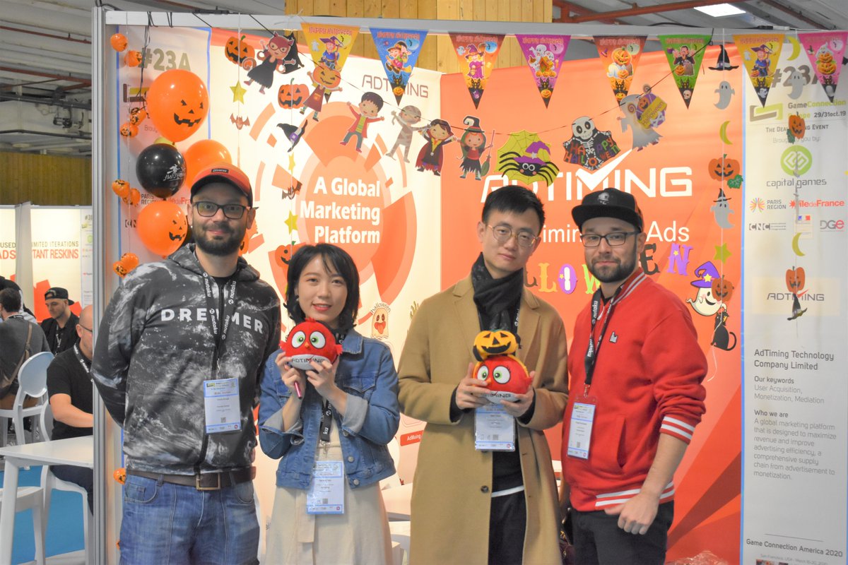 AdTimingTech's tweet photo. It’s been a great Day 2 @GameConnection, talking to awesome #developers and industry players. We’re so excited to get into #Halloween mood, many surprises at our booth #23a, Hall 2.1 on Day 3. You’re most welcome to visit, let’s have some fun!
 #GameCoEurope2019 #Paris https://t.co/Qa7iNBsSYC