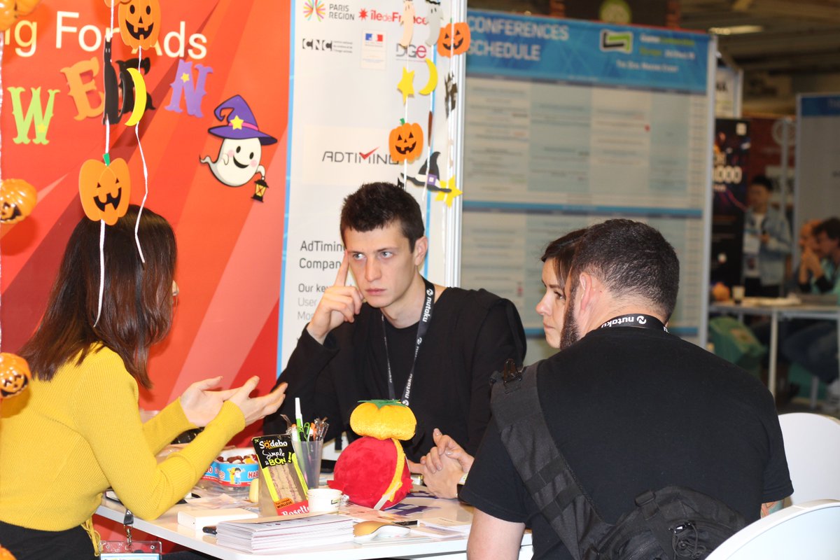 AdTimingTech's tweet photo. It’s been a great Day 2 @GameConnection, talking to awesome #developers and industry players. We’re so excited to get into #Halloween mood, many surprises at our booth #23a, Hall 2.1 on Day 3. You’re most welcome to visit, let’s have some fun!
 #GameCoEurope2019 #Paris https://t.co/Qa7iNBsSYC