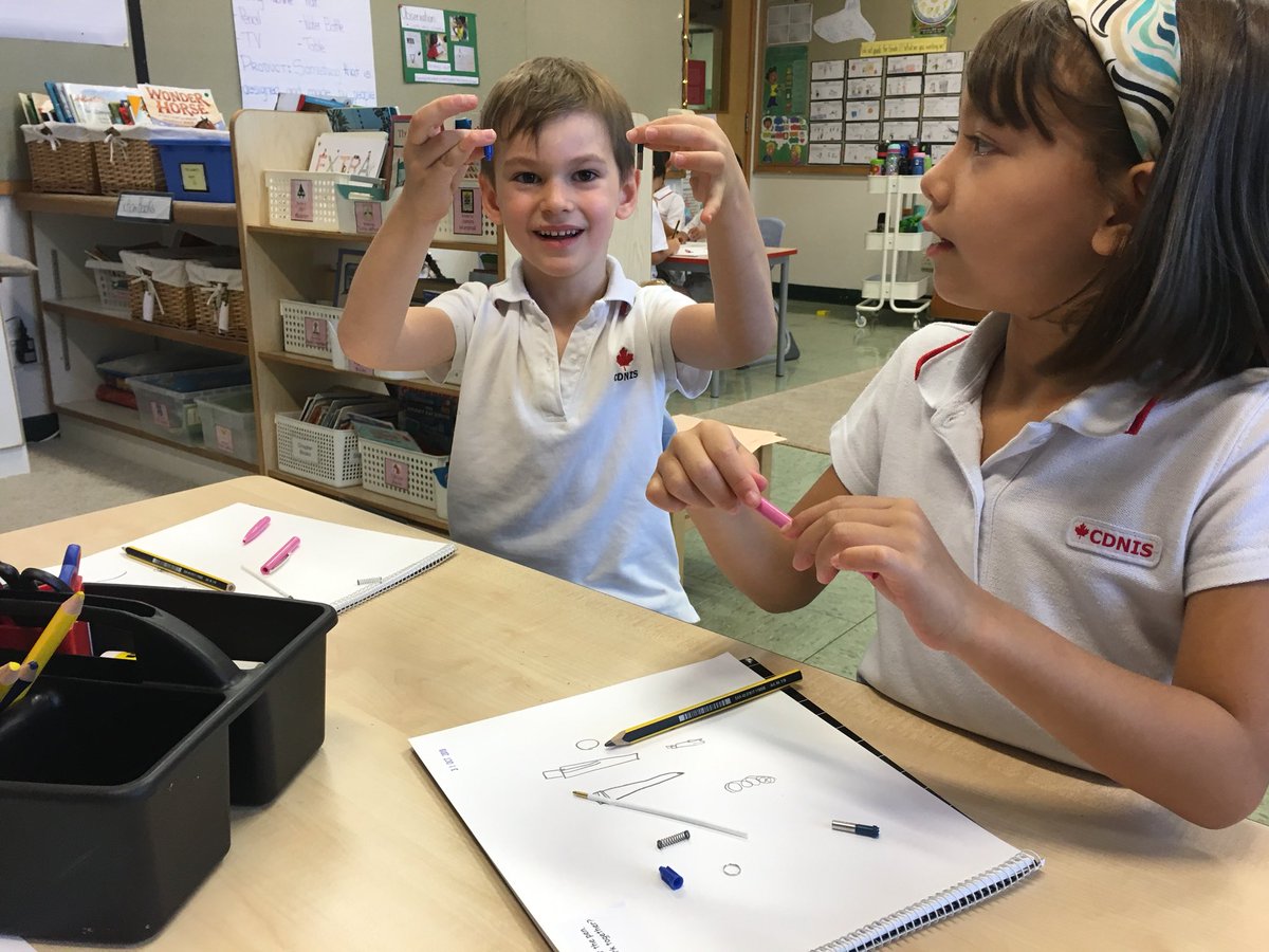 ELobsenz's tweet photo. So much excitement for #tinkering today! Ss were excited to discover how many #parts were inside the pen and to figure out how it works as we begin to explore the concept of  #design #thinkers #inquirers #communicators #cdnisls https://t.co/zZ4NNXHfoE