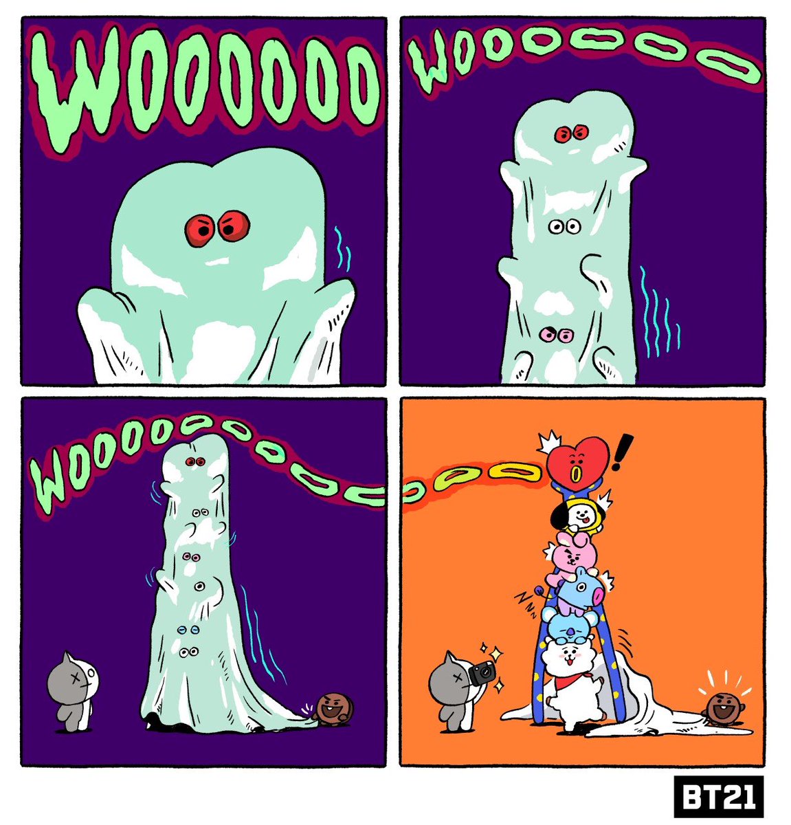 WOOOoooOo...
Come... and play with me... ?
​
#TooCute #ToSpook #Halloween #BT21 