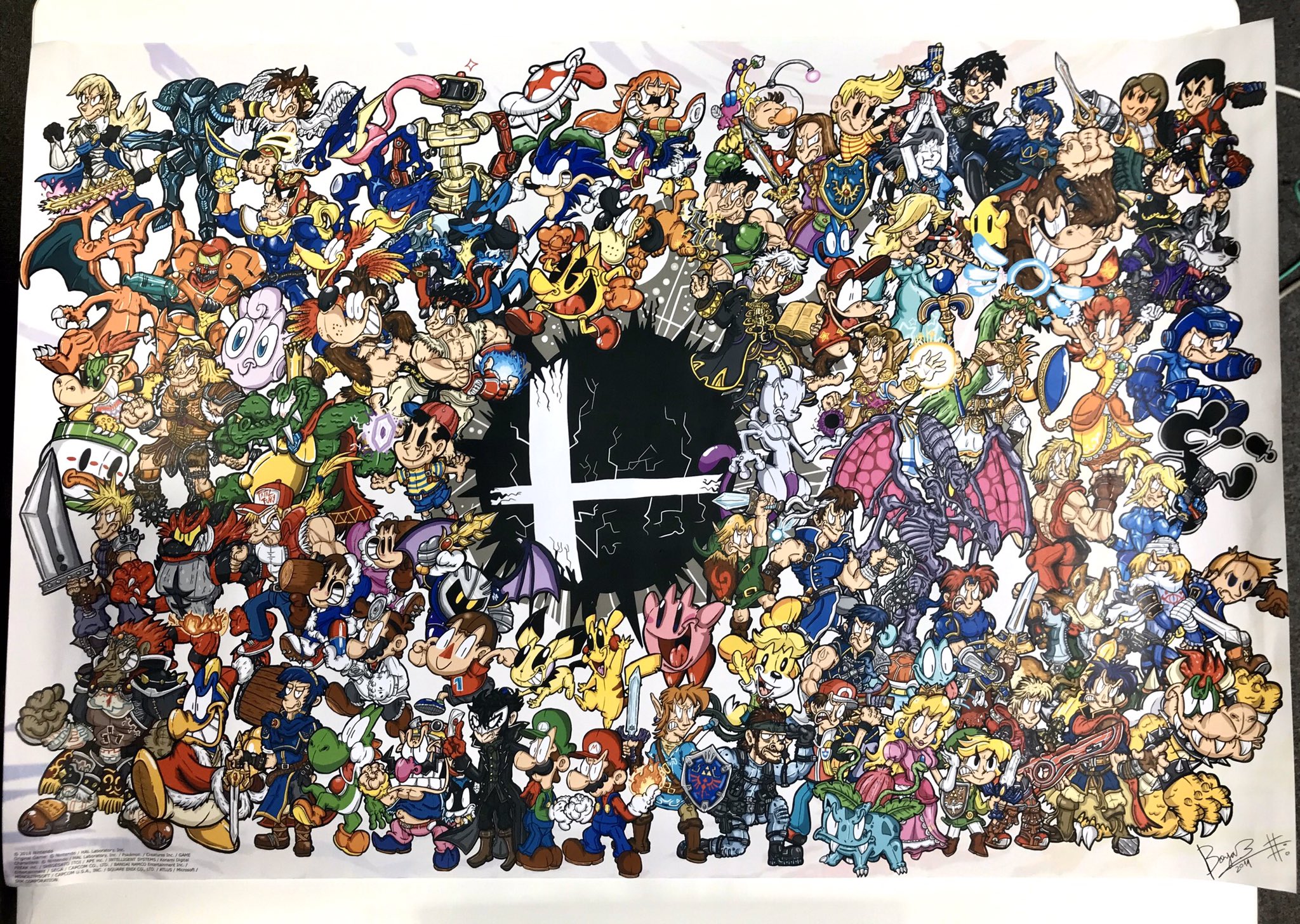 桜井 政博 Masahiro Sakurai スマブラの全ファイター集合絵って 描き切れたら素晴らしいですが 実際には数体描いたところで後悔するか投げ出すのではないかと思います それだけタイヘンなチャレンジでありましょう Twitter