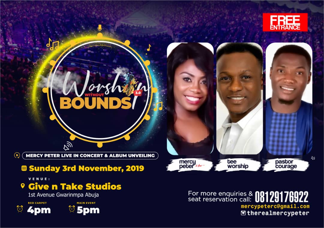 Realmercypeter's tweet photo. Woowwwww am so excited worship without bounds 3 is #3days to go, where else do you prefer to spend your Sunday evening if not in an atmosphere where God is #CarabaoCup #KumasiGirlsVrsAccraGirls #YNWA #HappyHalloween2019 #instagramdown #ExtraordinaryYou #wwb #worshipwithoutbounds https://t.co/z1ErexGnGf