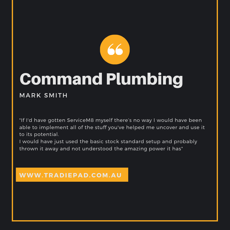 tradiepad's tweet photo. DAY MADE. We love helping tradies get the best out of their software 💪 #ServiceM8 #Tradies https://t.co/hfVth8OHwr