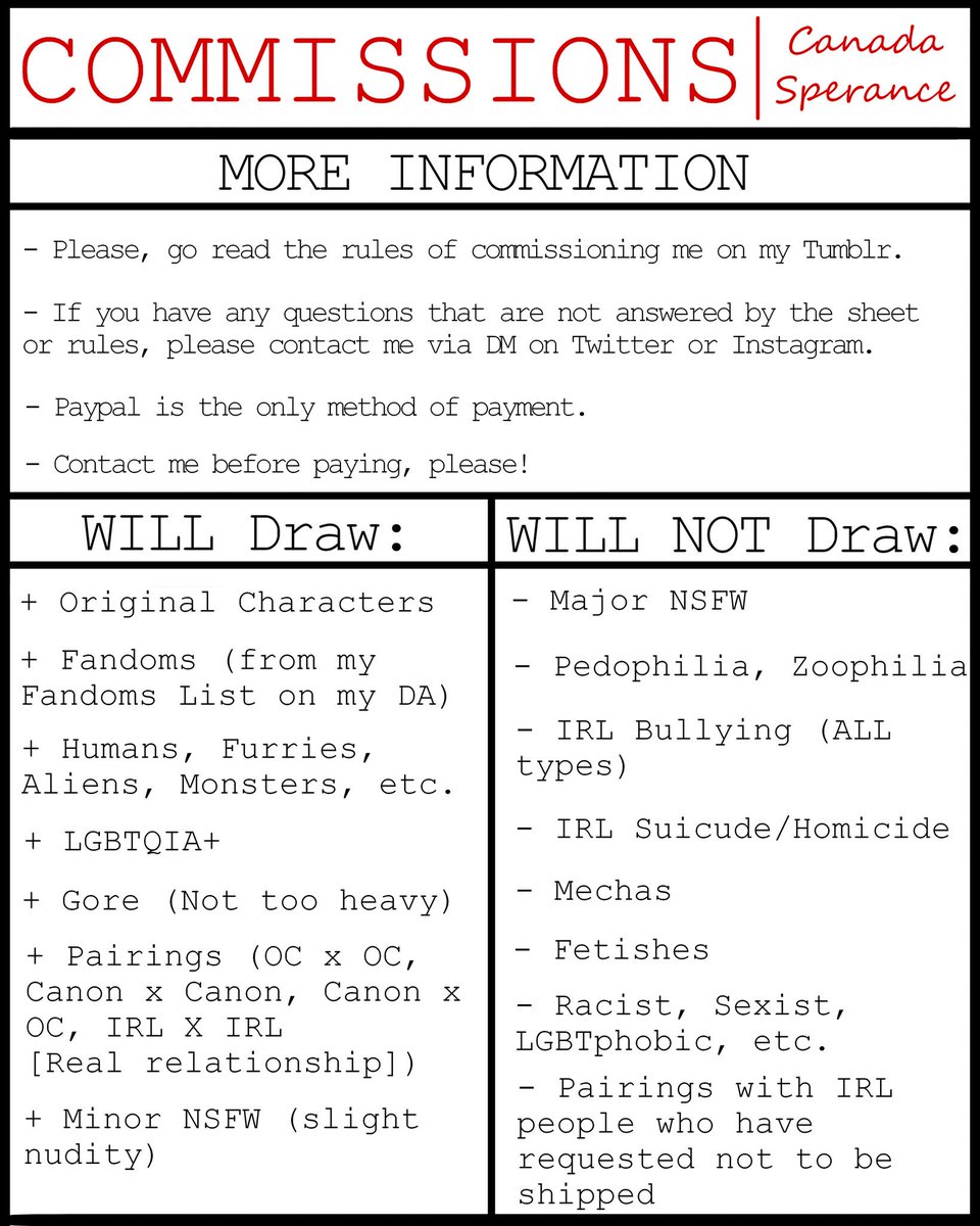 RaySperance's tweet photo. I've finally got my commissions open! :D

Go check out my Tumblr for the rules! https://t.co/jsDDOYFyiW