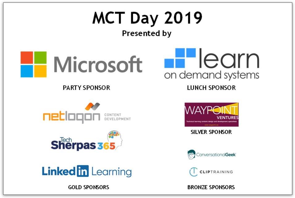 We would like to thank all the sponsors for <a href="/mctday/">mctday</a>!