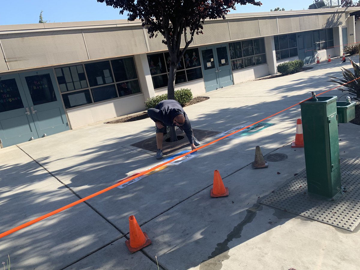 VargasSchool's tweet photo. We are excited to introduce our new sensory path at Vargas! This will be a great place for students to take movement breaks and practice their motor skills. Thank you, Sunnyvale Operations Team, for painting it for us! It will be open to students tomorrow! https://t.co/tzh4sIsnMi