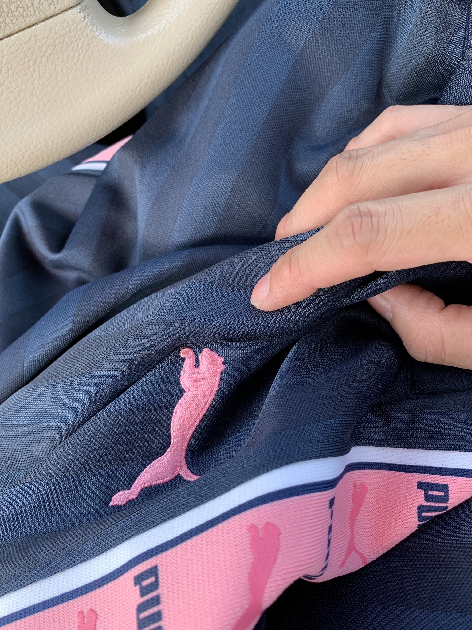 プーマジャージフェチ 新しく買ったピンクプージャが可愛くて膝の上に置いて撫でながら運転して帰ろう 最近の市販ジャージはこのジャージとセックスしたいとかぶっかけたいとか犯したいって思うのが中々無い  何十年も経てばこのプージャも未来の若者には古臭いと思われ ...