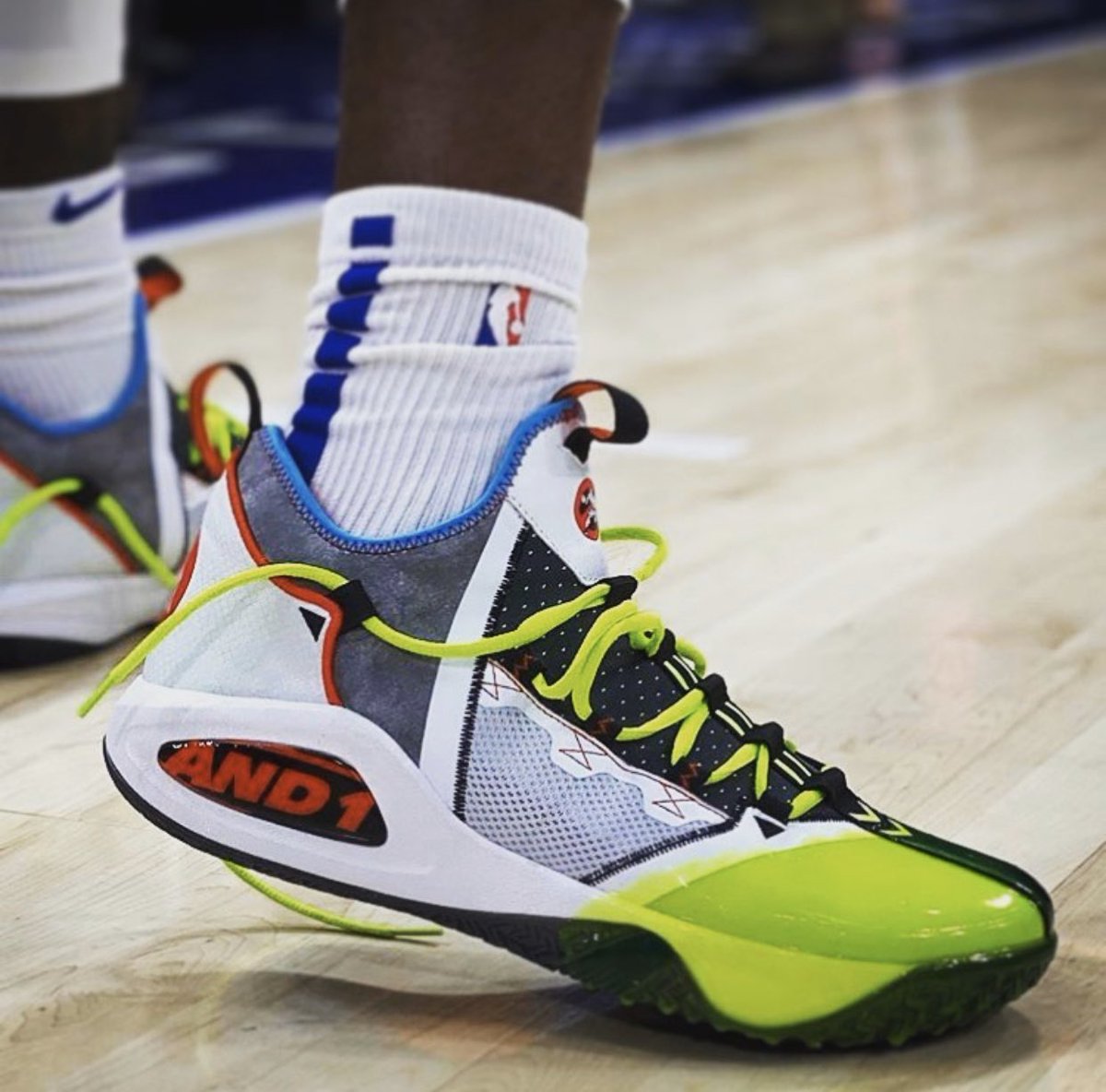 and1basketball's tweet photo. Peep our guy @MONSTATREZZ wearing the Attack 2.0 ANKLEBUSTER SLIME EDITION!! 👀🧪 https://t.co/G0b4VyTVJu