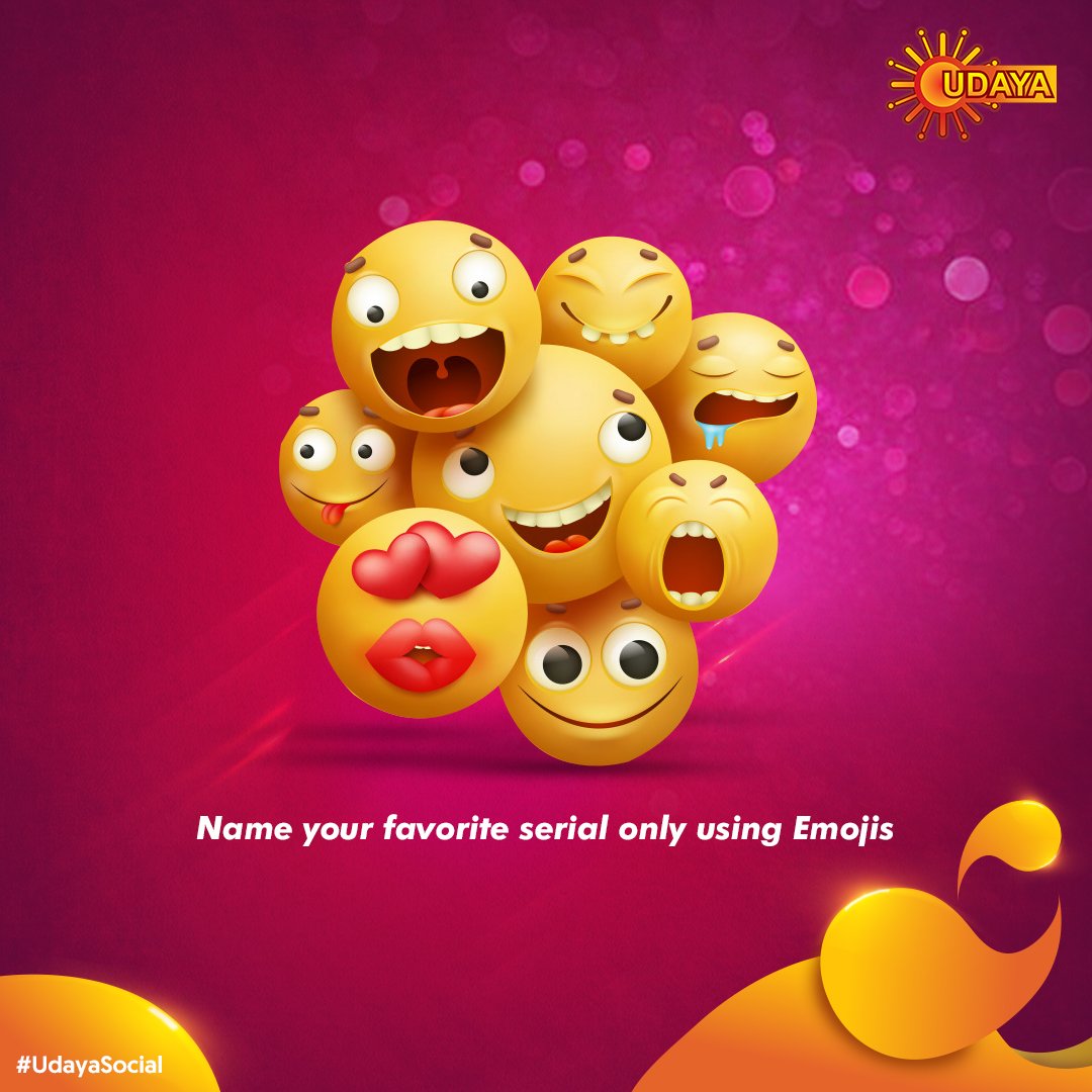 UdayaTV's tweet photo. Emojis are here to help you when you can't come up with a description. similarly, describe your favourite serials only using emojis
#UdayaTVSerial #UdayaTV #UdayaTVProgram
#UdayaTVPromo #UdayaTVOfficial
#UdayaSocial #Udayaentertainment https://t.co/KI1wq58b7S