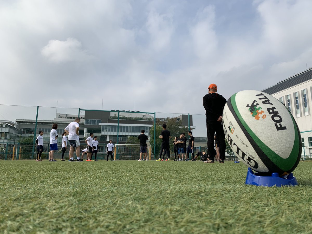 norinon's tweet photo. 秋の社内運動・球技大会　#WILLOFSPORTS 秋のスポーツフェス🏃‍♂️🏃‍♀️

屋外部門
今年のメインはラグビー🏉
(接触ないのに頭にテーピング)

アソビニマナビ
マナビニアソブ ٩( 'ω' )و https://t.co/2CqP98Xdbm
