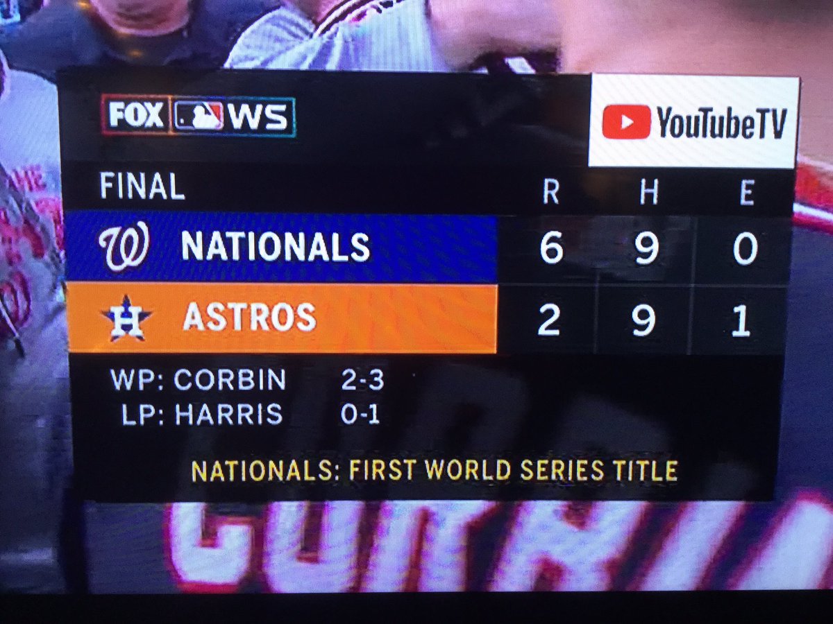 What a win! What a series! What a team!  #WashingtonNationals #WorldChampions #STAYINTHEFIGHT  #NeverGiveUp #4RoadWins