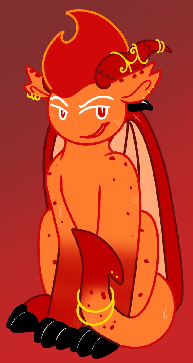 CRdragonAU's tweet photo. Here’s Fire Spirit’s design! He loves collecting jewelry to adorn himself with. https://t.co/Jaz1URxWdD