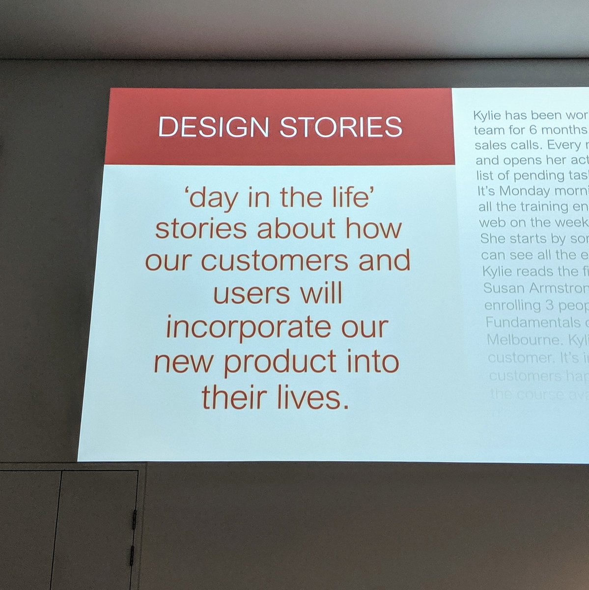 webdirections's tweet image. What&apos;s a design story? @shanemo tells us. #wds19 #webdirections
