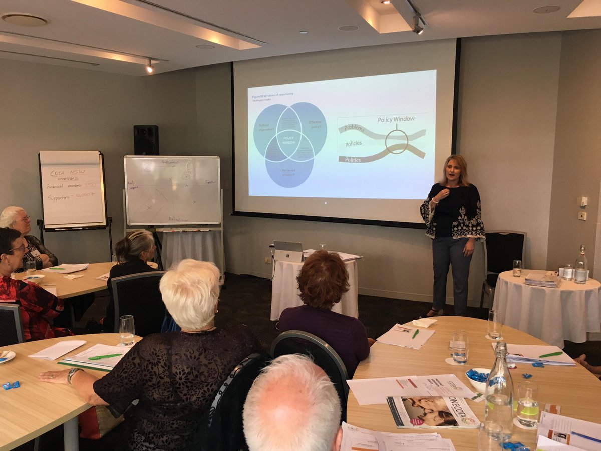 COTA_NSW's tweet image. Nicole Winram, an advocate with Cancer Council NSW, talked at our Advocacy Training about her experience running a grassroots campaign. She explained how individuals can help create change with effective communication and storytelling.  

#reframingageing #advocacy