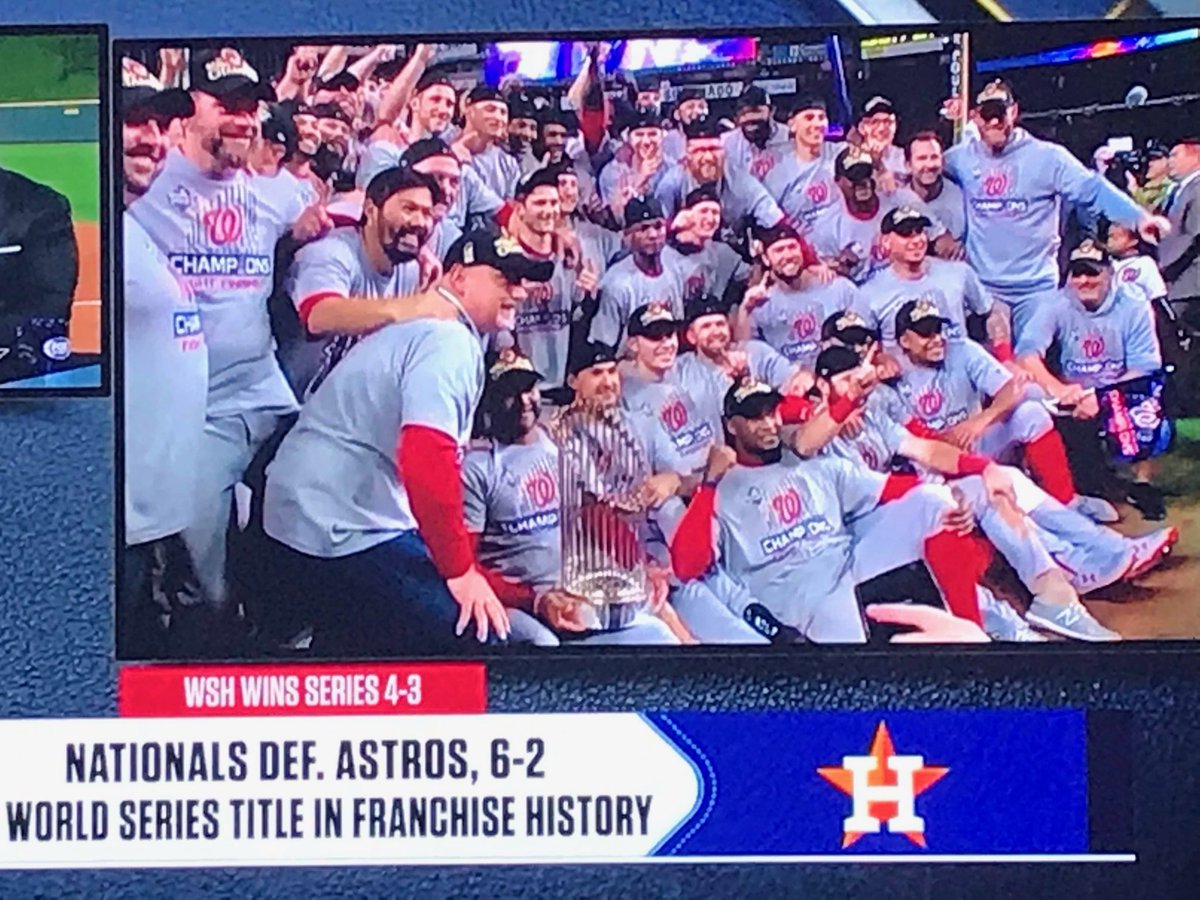 Congrats to the Nationals. World Series Champions.
