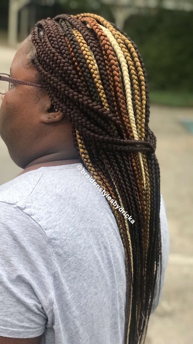 MyNameIs_Stacy's tweet image. Fall plaits 😍 #braidsnstylesbydricka on IG