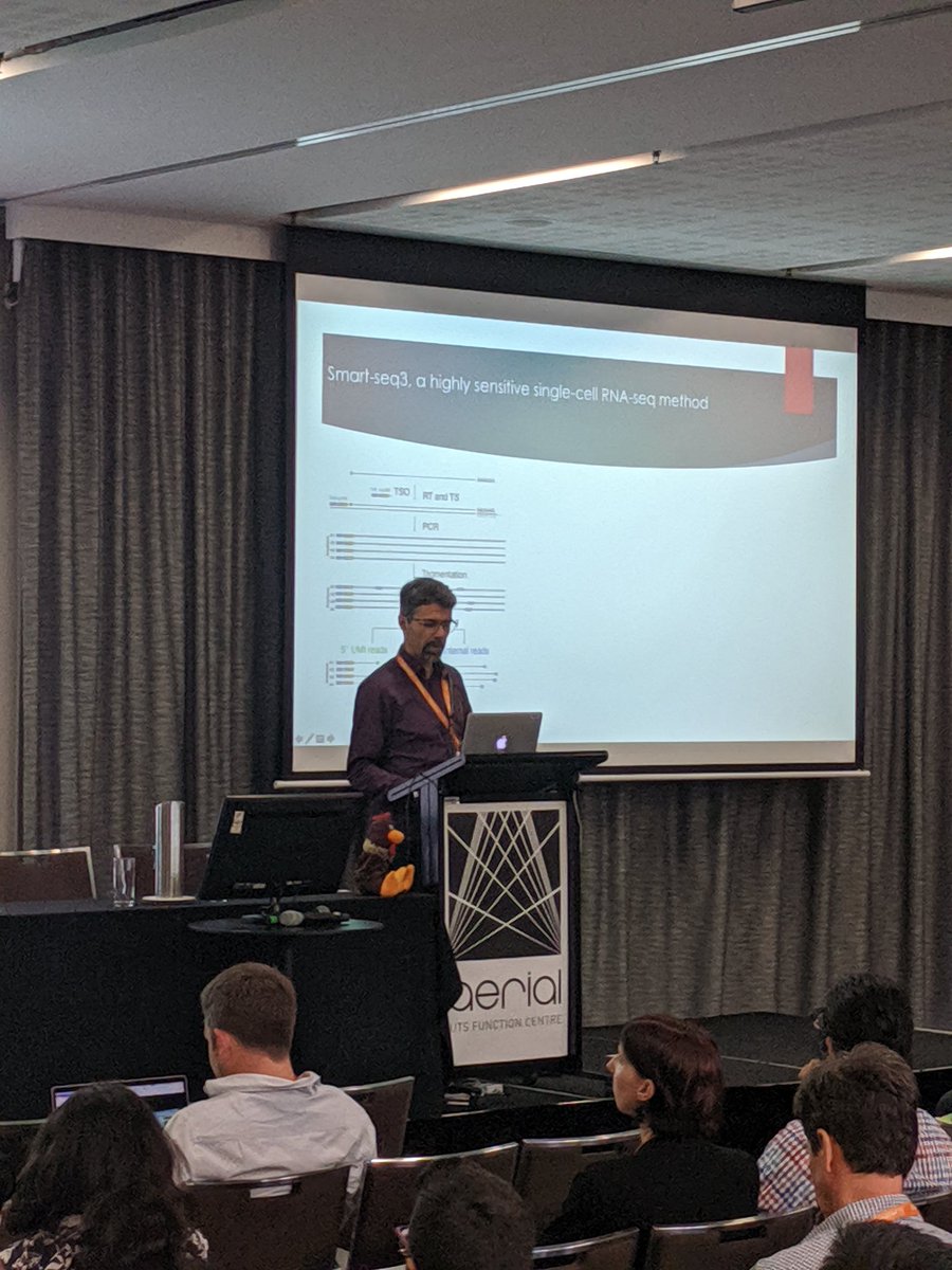AntoBeck's tweet photo. getting a run through how Smart-Seq3 works #tas2019 #smartseq3 https://t.co/6k514ebKup