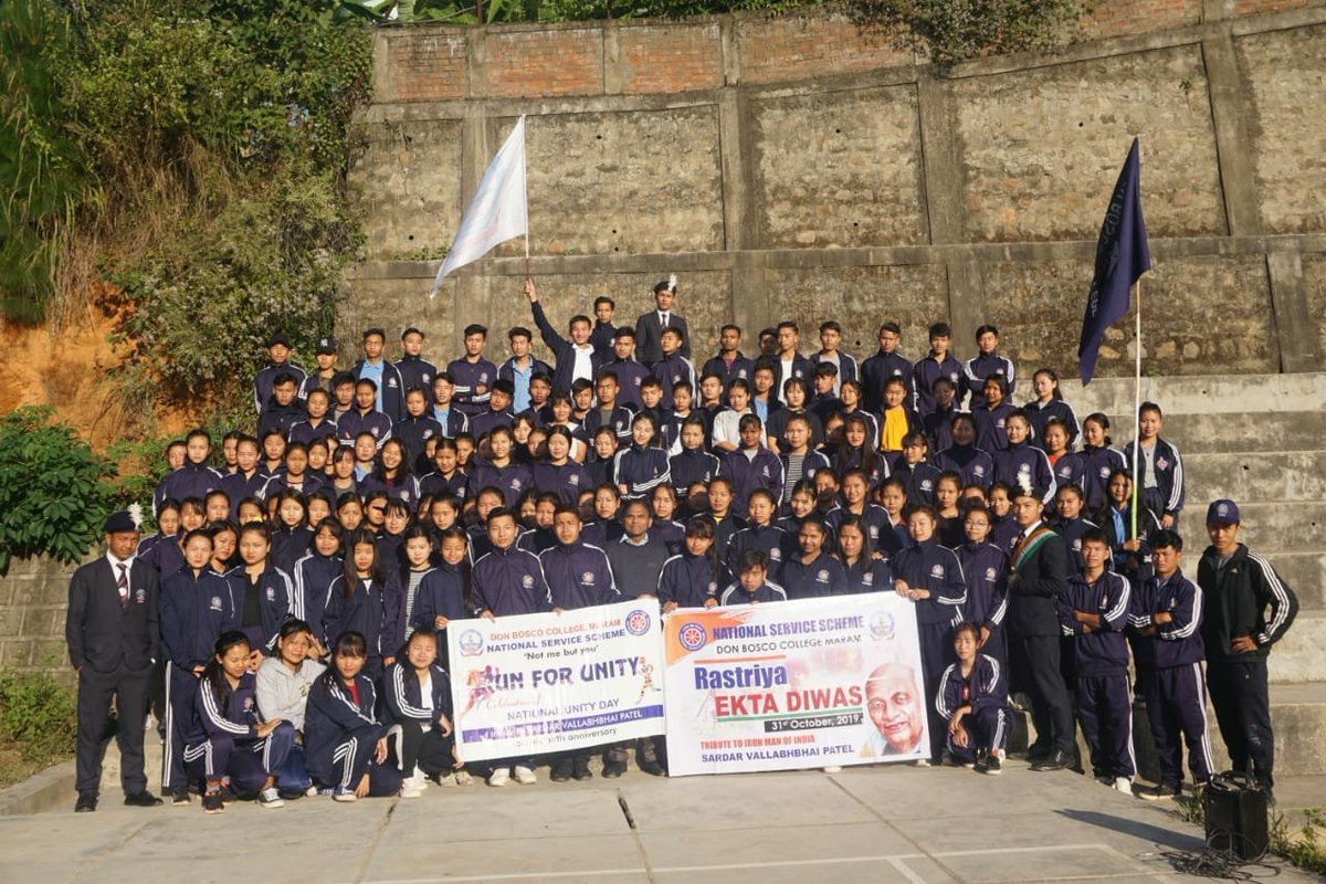 DbcMaram's tweet photo. Celebration of Rashtriya Ekta Diwas at DBC Maram
The country celebrated the 144th Birth Anniversary of Sardar Vallabhbhai Patel on 31st Oct, 2019 as (National Unity Day). Around 500 NSS volunteers, students and the villagers participated in the Unity Run. https://t.co/VqIWwcqkdB