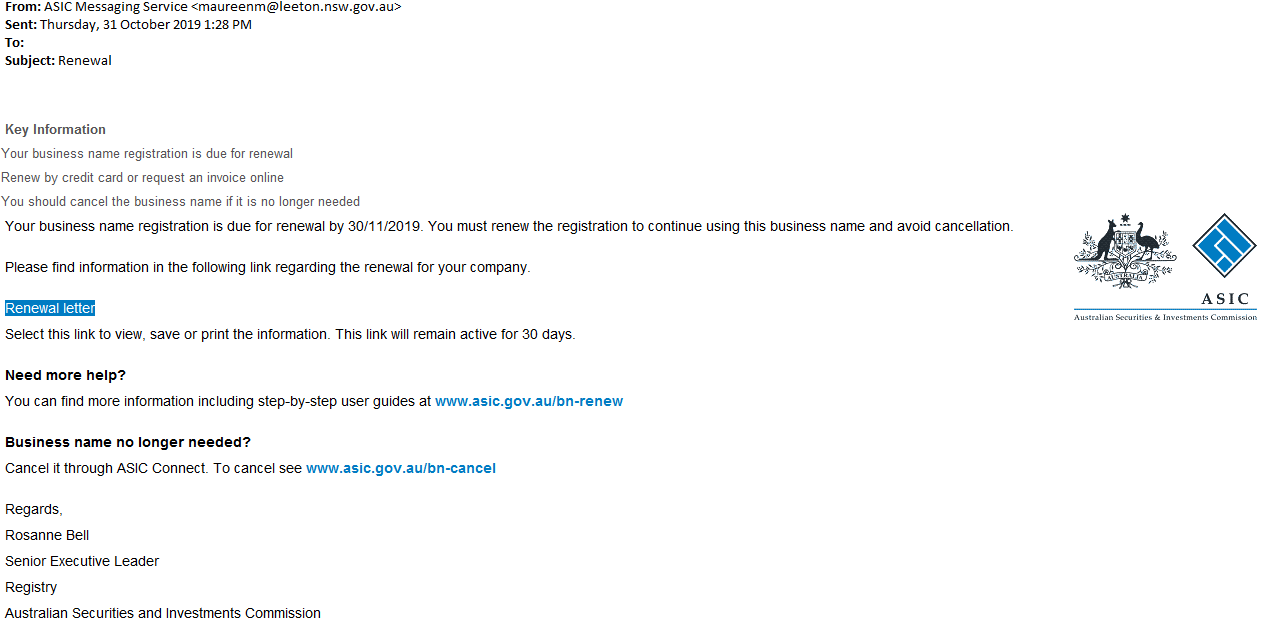 Asic new sales company
