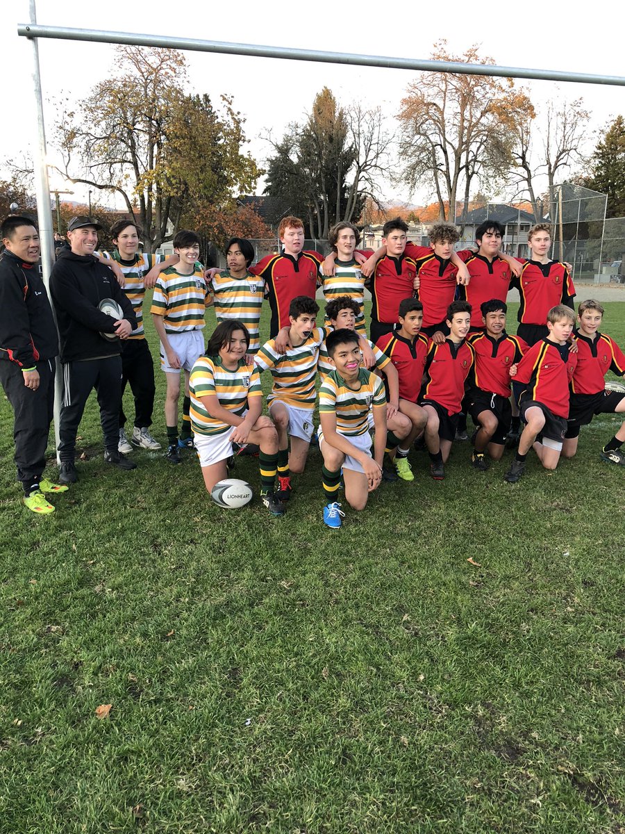 After a beautiful sunny afternoon of rugby, the gr 9 sevens team finish the season undefeated!           We were proud to share this great afternoon with the other East Van rugby program; VanTech!  Next up, the potluck on Friday!