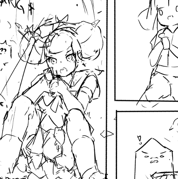 hi guys just lettin' you know I've started drafting my comics for the past month and it's honking gitting together! (but so messy)

please give me luck finishing this in time (for Komikon Grande this Nov 23-24) thanks thanks! 