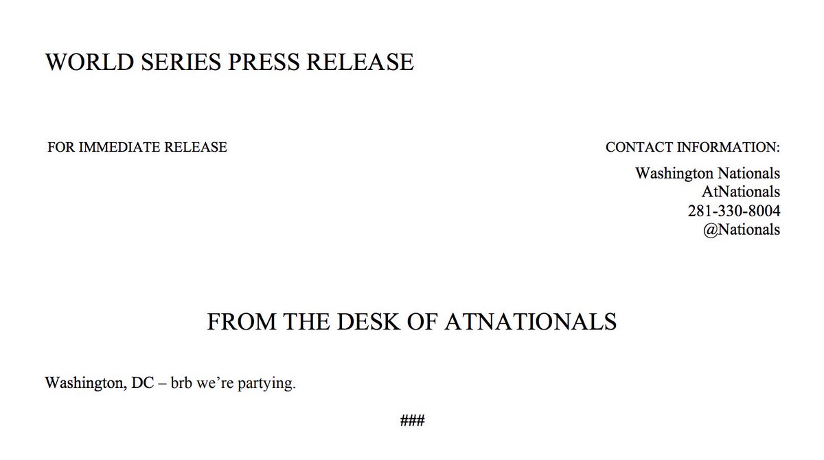 Washington Nationals tweet media