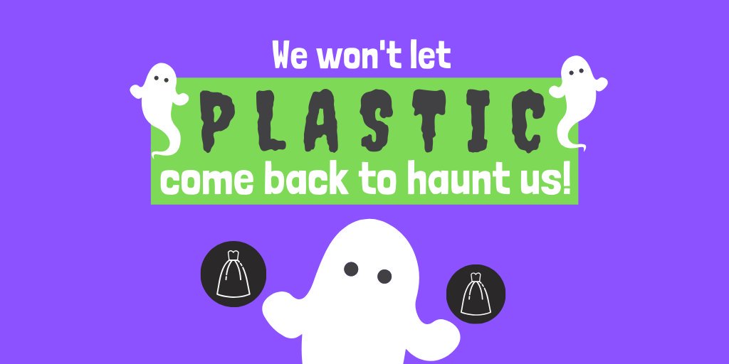 Plastic bottles will live for 450 years in landfill.... 😱

Happy #lessplastic this #Halloween!