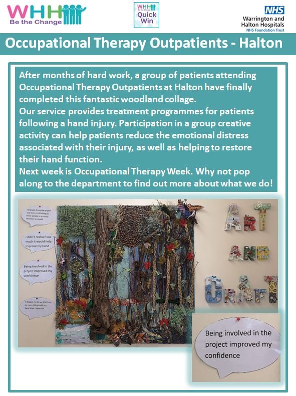 WHHPeople's tweet photo. Good Morning Team WHH, there is nothing spooky about this weeks Quick Wins, just our amazing staff making amazing improvements 👻🎃#BetheChange @michellecloney1 @WHHNHS https://t.co/dgI3oAVylN
