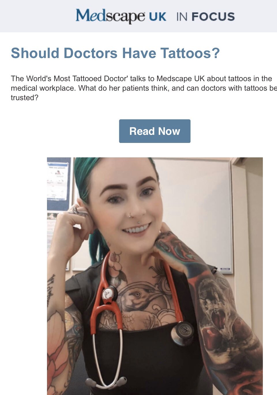 Would You Trust A Doctor With Tattoos  CBS Colorado