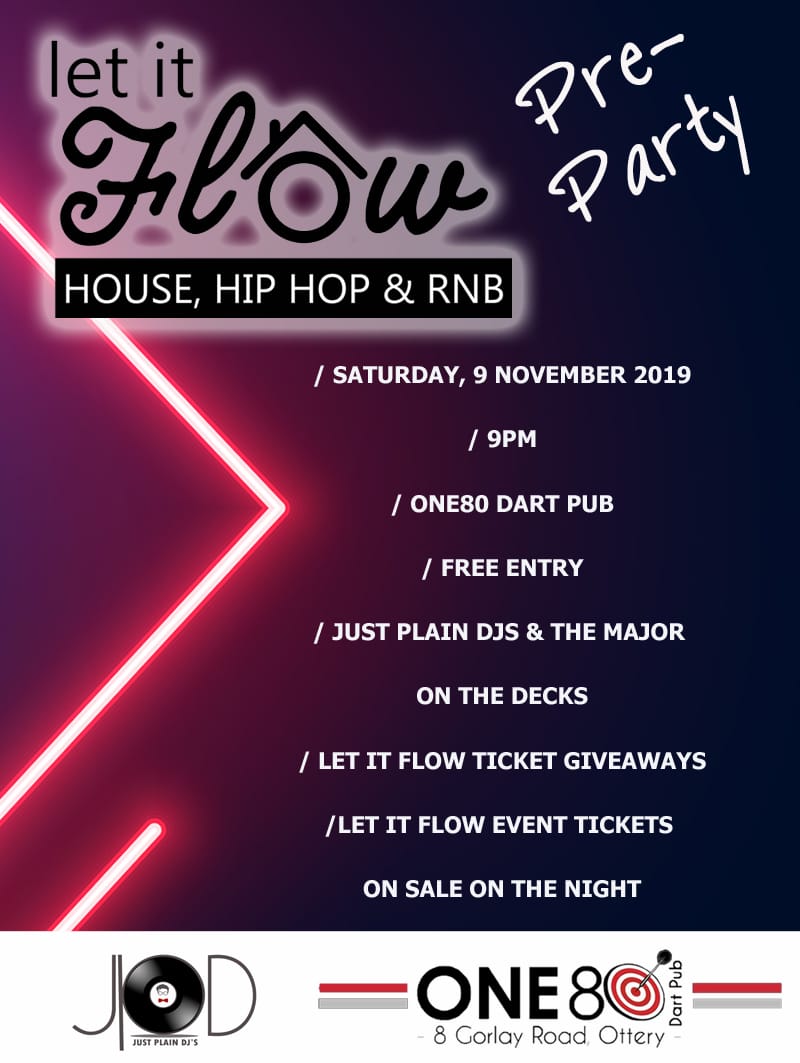 LetItFlowSA's tweet photo. Catch us at the pre-party next Saturday! #HouseMusic #Hiphop #RnB #House #ReadyD #JustPlainDJs https://t.co/HTOiawVkKk
