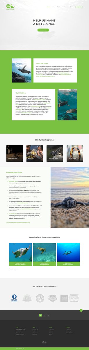 PyhxelGFX's tweet photo. Hey all, I've noticed I actually never really self-promote anything I do. So here is a website design I have created for @SEEturtles I took their current site and added my own little flair to it. Hope you like.

https://t.co/a6PDBtjfaz

#webdesign #webdesigner #branding #behance https://t.co/JEtoOtJmLZ