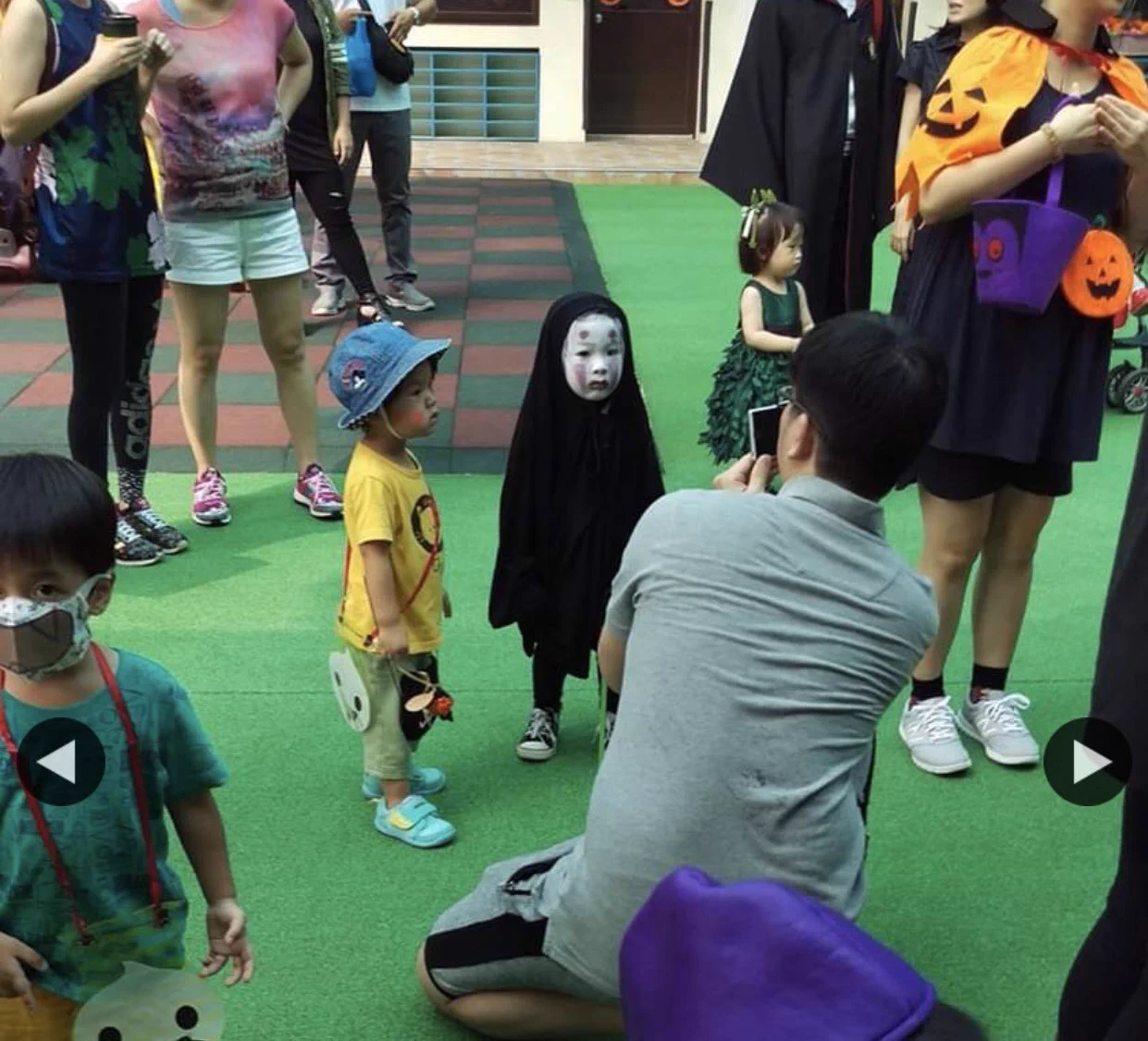 幼稚園のハロウィンパーティー！他の園児達から怖がられまくったカオナシちゃんが面白いww