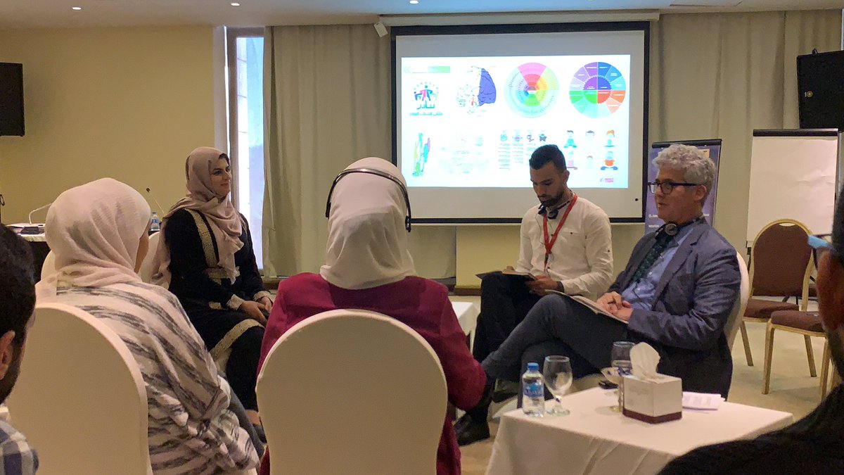 NubaderYouth's tweet photo. “Your trainings your interventions are very comprehensive” Dr. #Steven_Weine @mercycorps @USEmbassyJordan #Nubader https://t.co/C5qU2BriJS