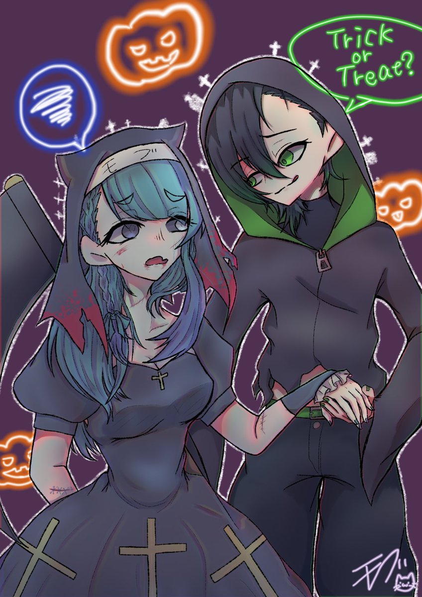 ??HAPPY HALLOWEEN??
うちの子とリア友の子 