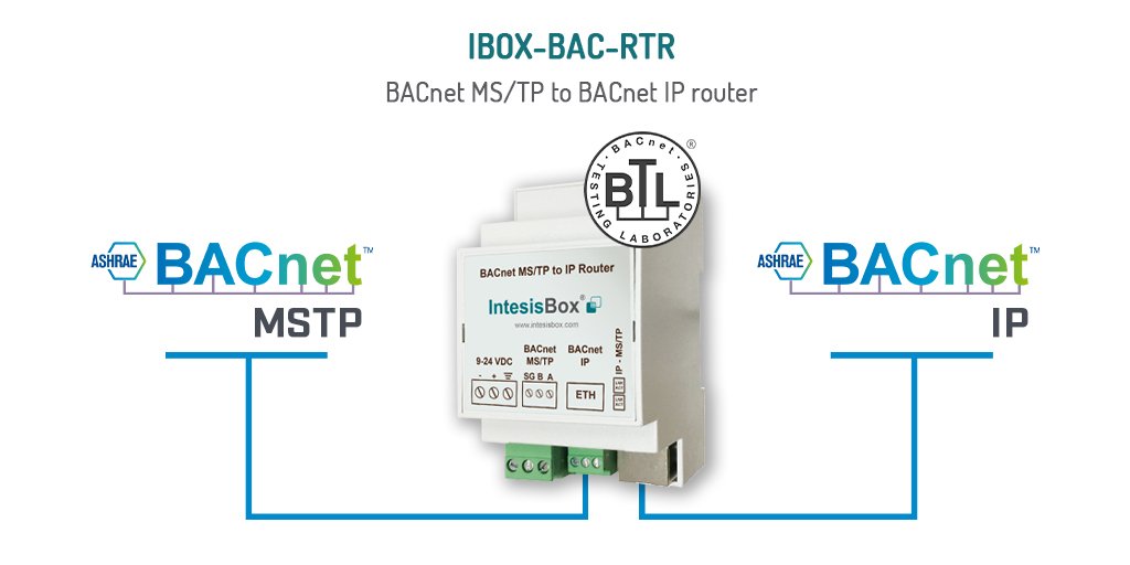 intesis's tweet photo. Get simple and powerful tools to merge together #BACnet IP and BACnet MS/TP networks. Just use IBOX-BAC-ROUTER and #IntesisBoxMAPS to integrate your project on an easy way with up to 32 full-load MS/TP devices https://t.co/ZIzK4WpeAg  #BuildingAutomation #SmartBuildings https://t.co/XsuKZ1OFFD