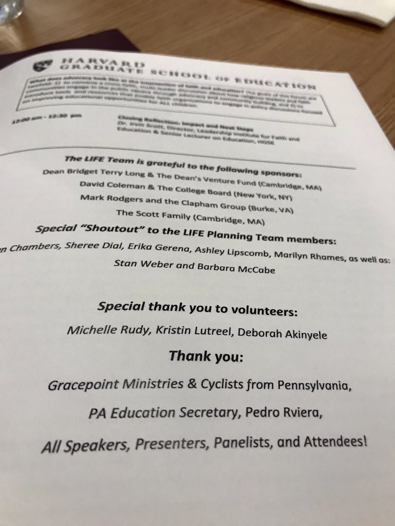 timrogers__'s tweet photo. Reflecting on a powerful convening of faith and education @hgse the last few days. Great questions and robust dialogue around the intersection of faith and education. There’s so much room for growth in this space... and more to come... @PovertyBytes @gpcparadise https://t.co/ownApHR3fa
