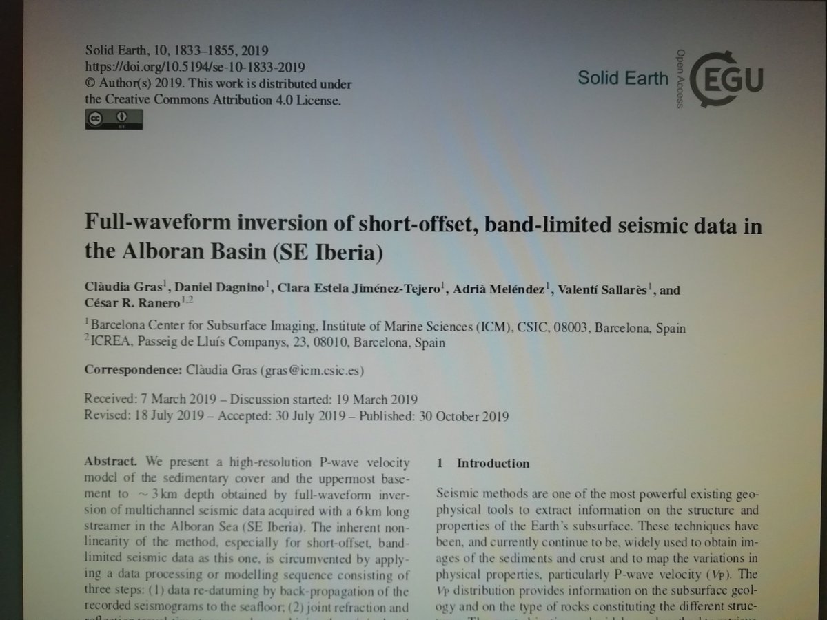 GrasClau's tweet image. Yesterday the final version of my article was published!! 🥳📃📊📈🤩 I&apos;m so happy to share my results with the scientific community.

👉Nice subsurface images are obtained here 😜:
solid-earth.net/10/1833/2019/s…

#SeismicModelling #Inversemethods #vp
@icm_young @ICMCSIC @EGU_SEarth